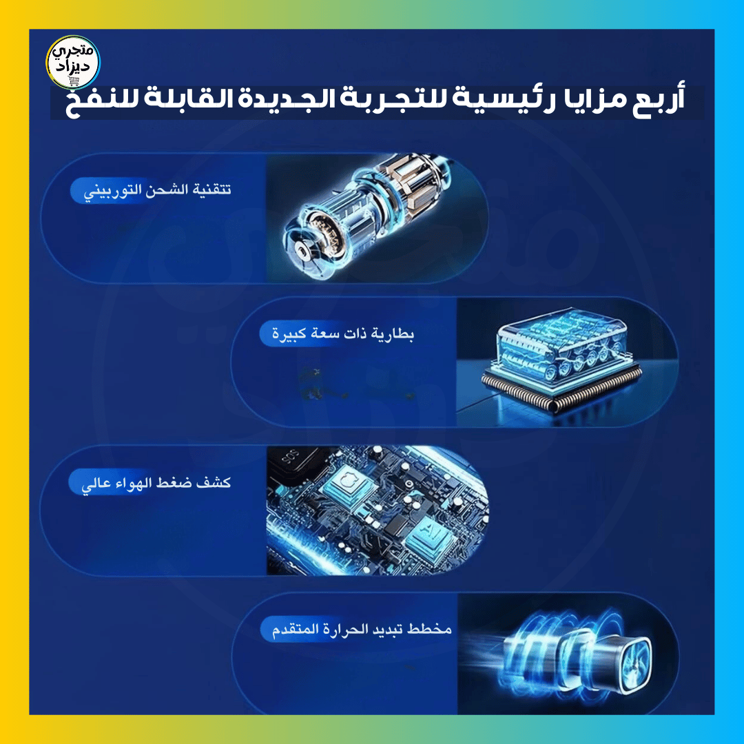 جهاز نفخ العجلات المحمول - Mini Compresseur Portable